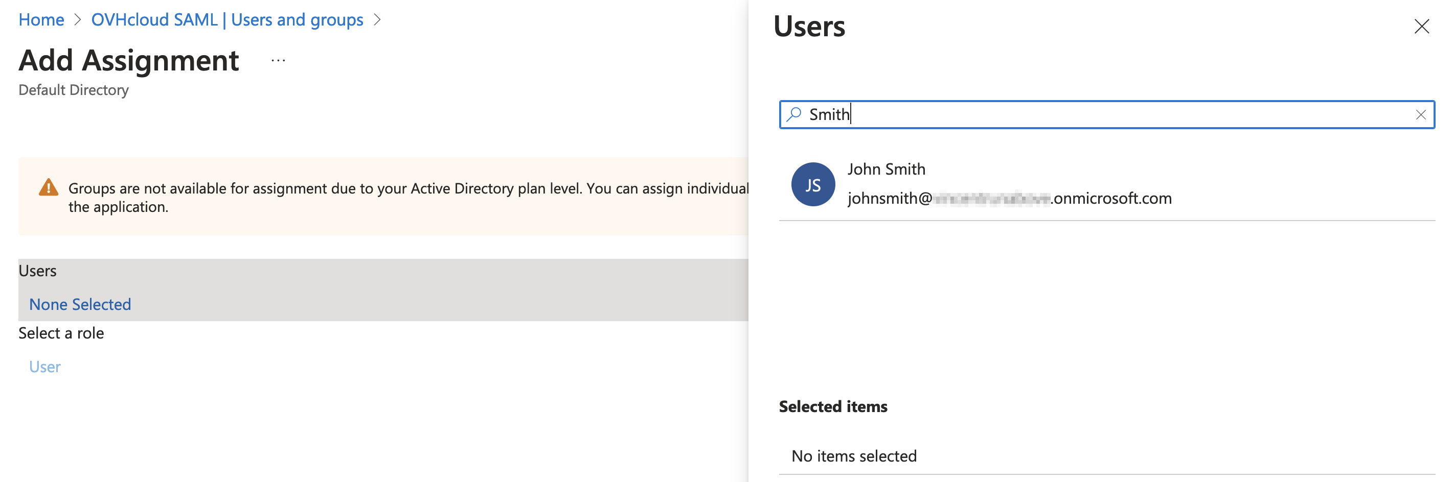 Azure AD Application User Assignment step 1