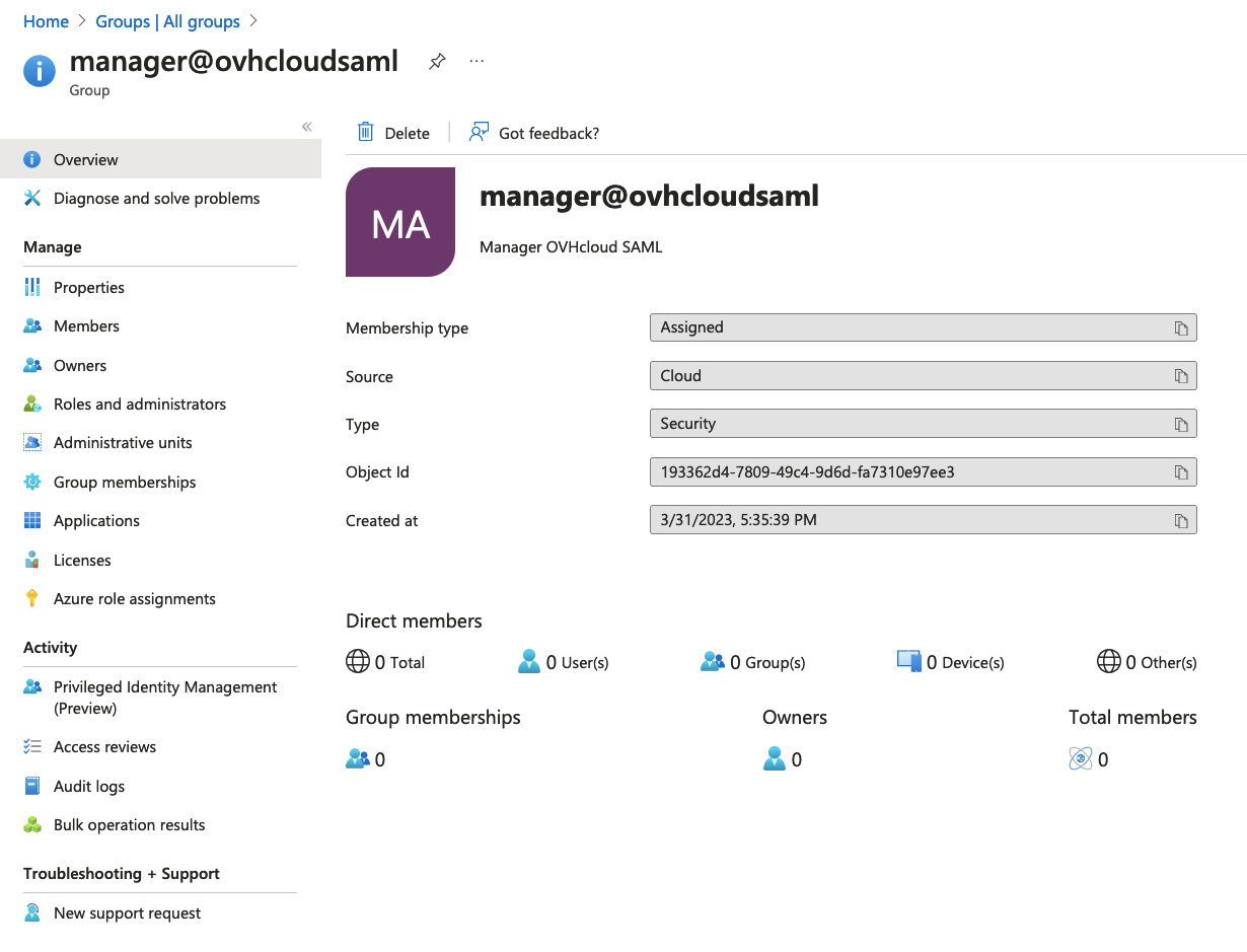 Azure AD Group step 2