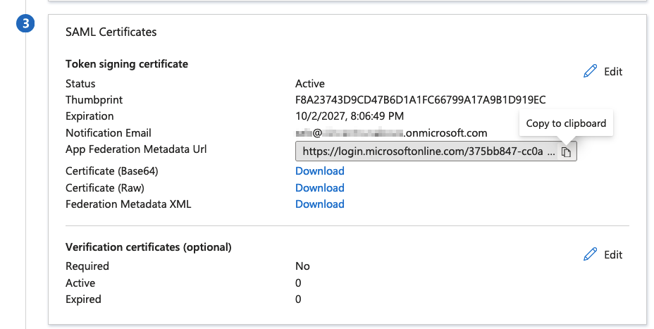 Azure AD SSO step 8