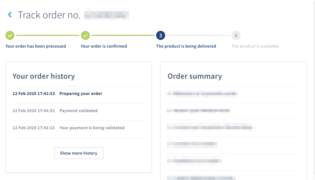 Order tracking
