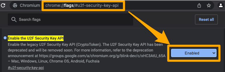 2FA securitykey - Chrome