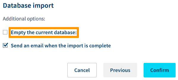 database-import-empty