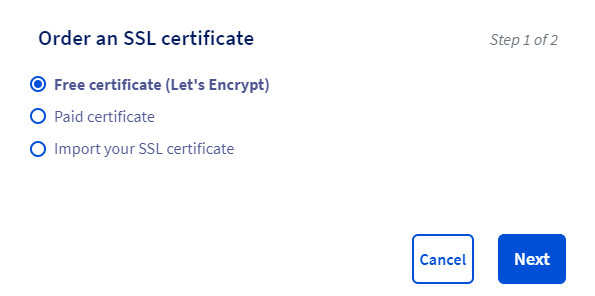 Contratar un certificado SSL