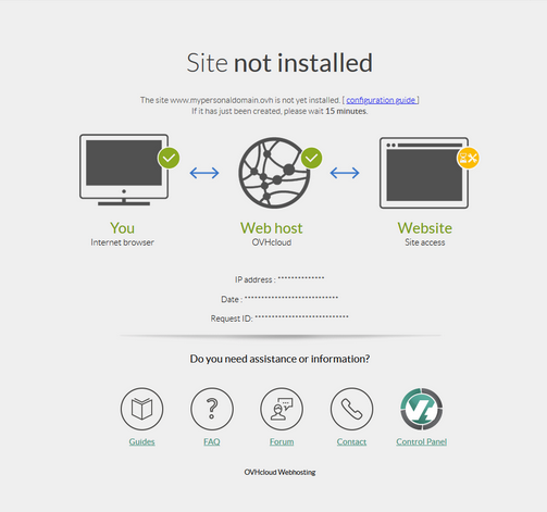 website not installed