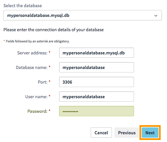 Database voor geavanceerde installatie