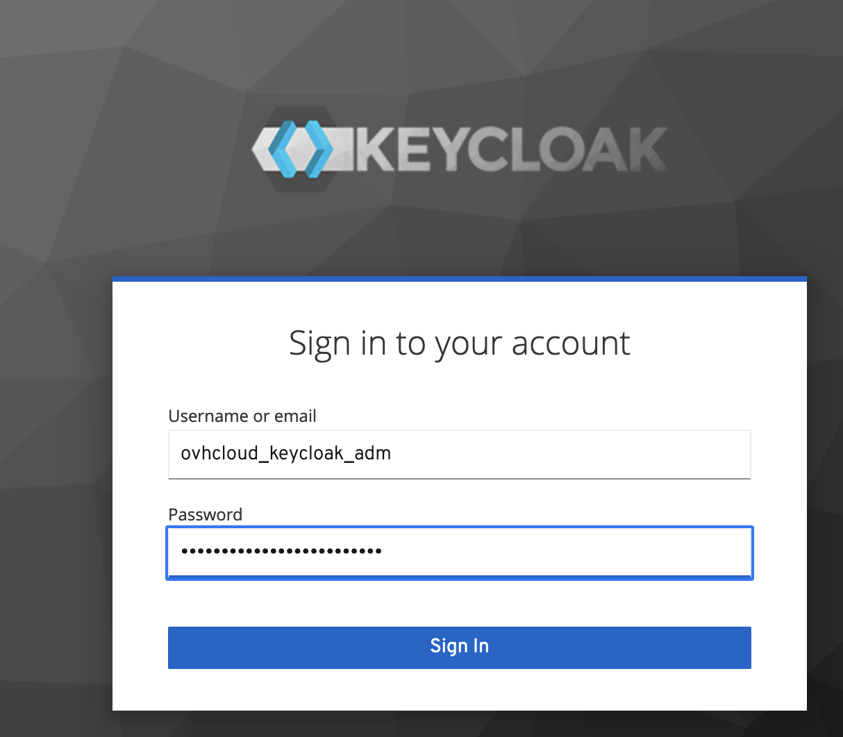 Keycloak login