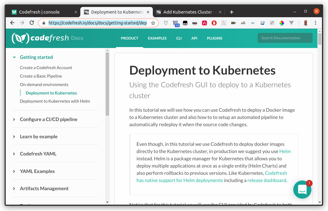 Connect an OVH Kubernetes cluster to Codefresh dashboard