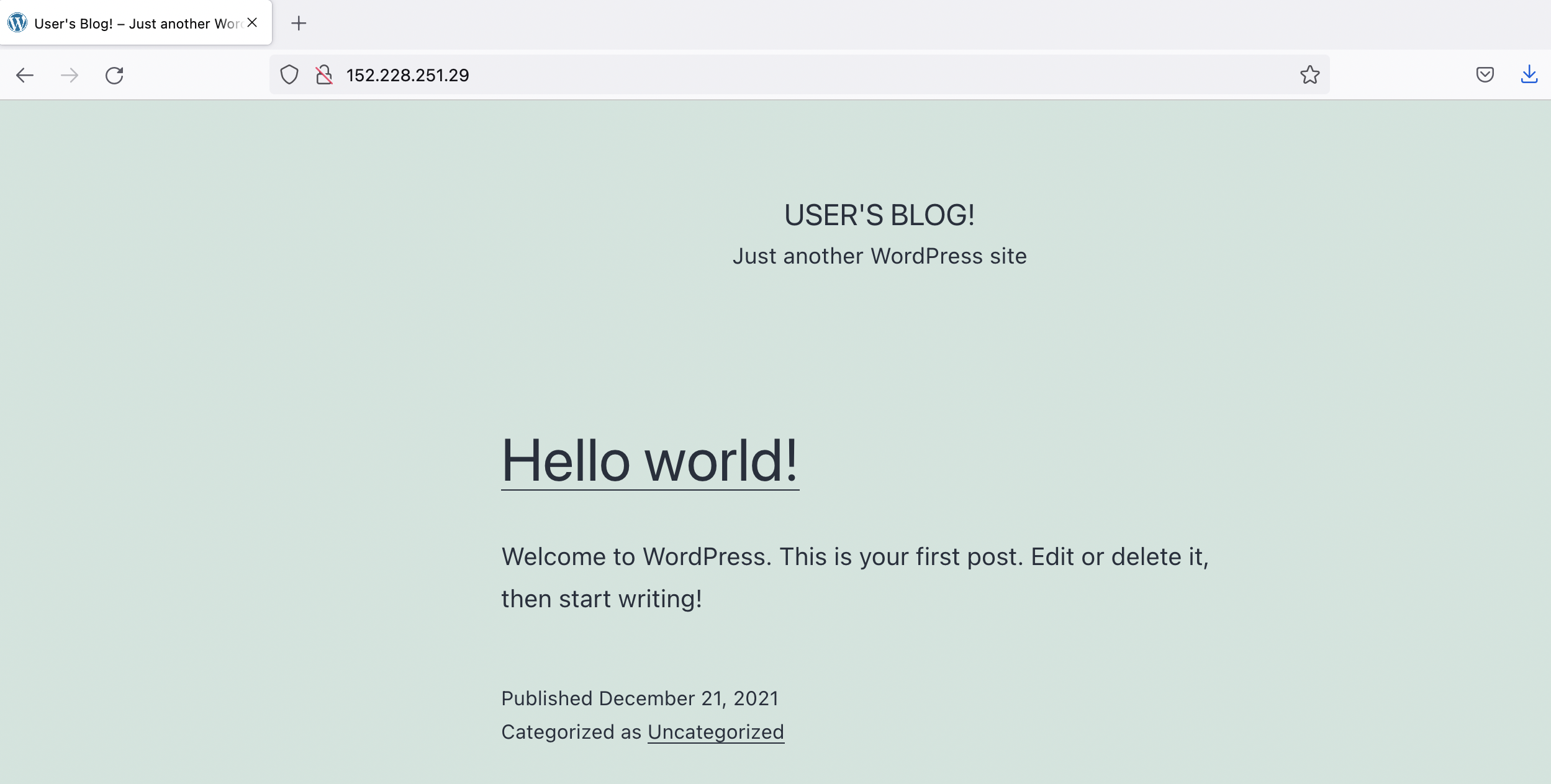 Setting-up WordPress