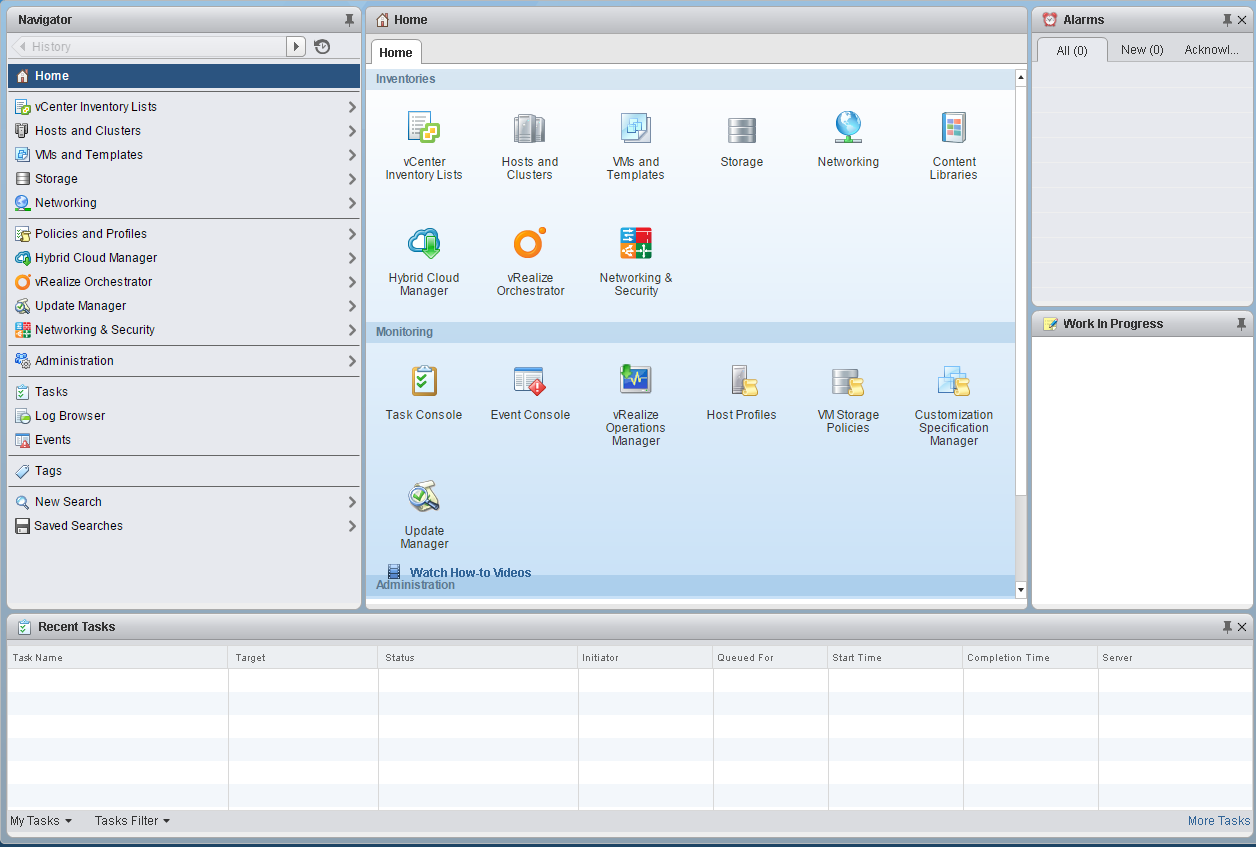 Connecting to the vSphere interface