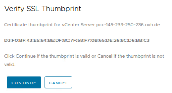 SSL thumbprint