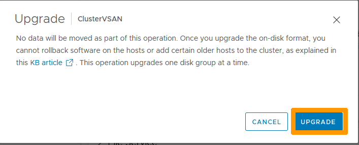01 vSAN disk format upgrade 03