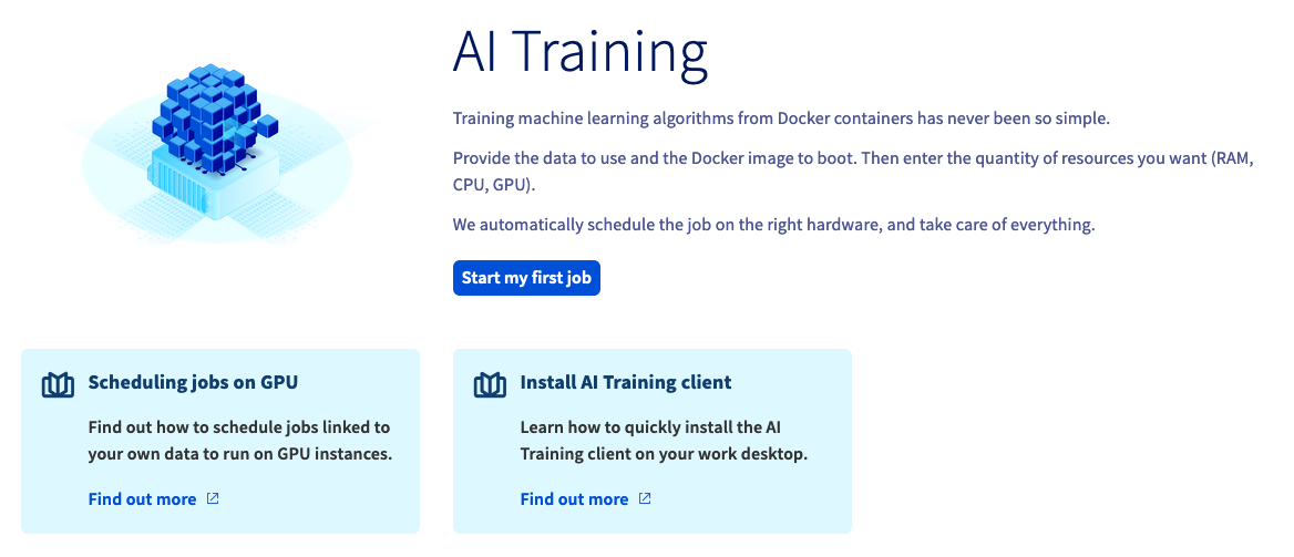 training onboarding page