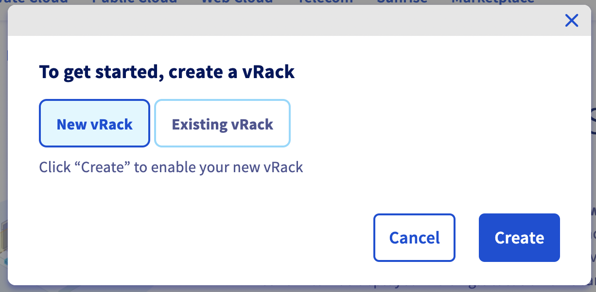 vRack creation