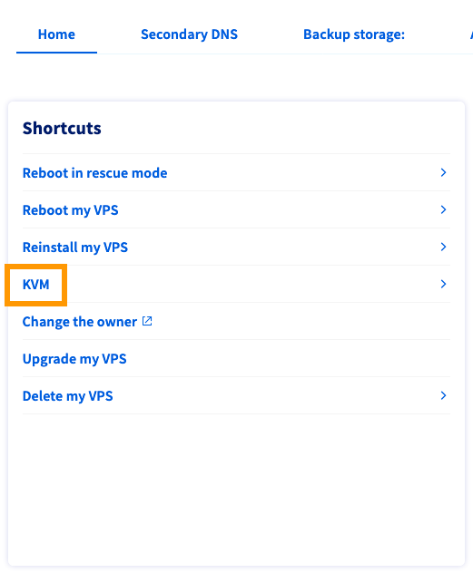 KVM Shortcut